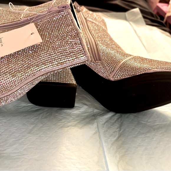 New- Elegant shiny rhinestone Sexy Ankle Boots 2025 Season - Picture 12 of 12